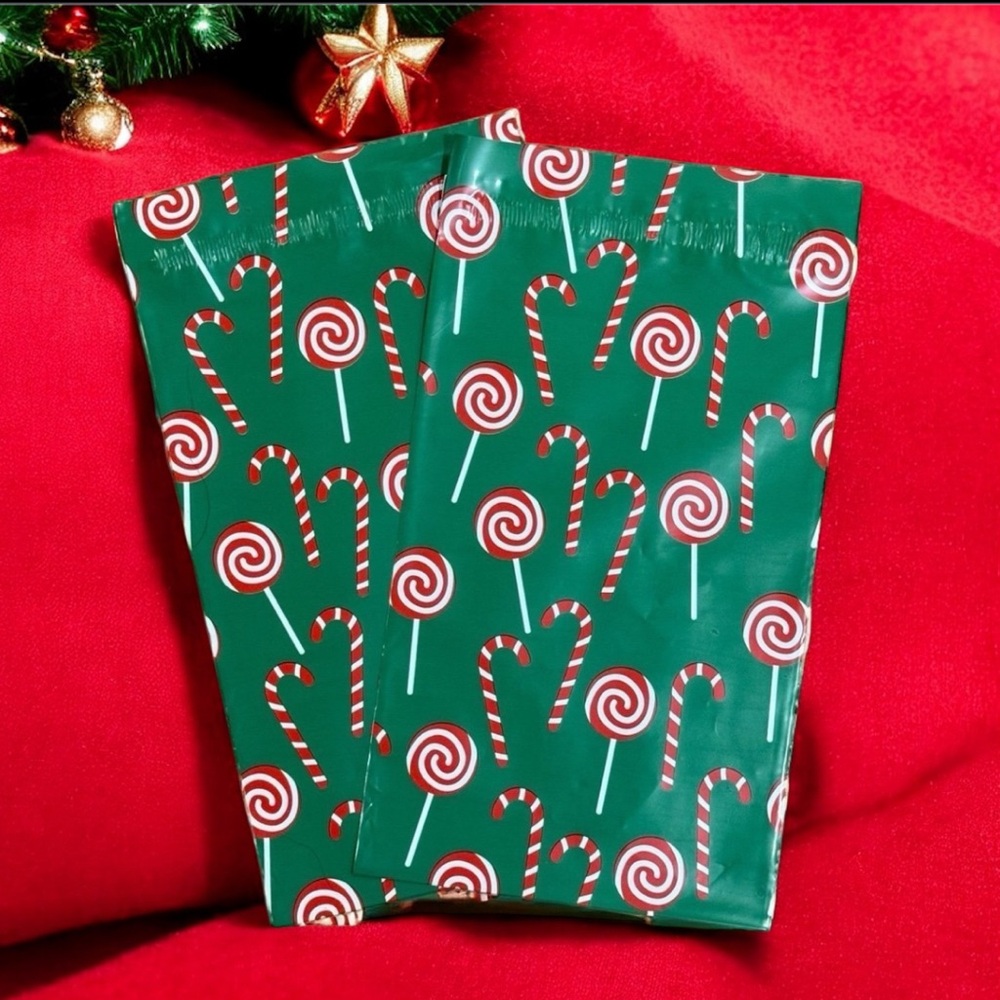 (10) 6x9 Christmas Poly Mailers